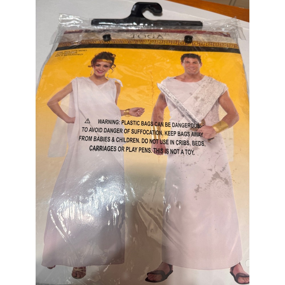 CostumesUSA Gods & Goddesses Toga White Greek Roman Costume One Size Ivy Crown